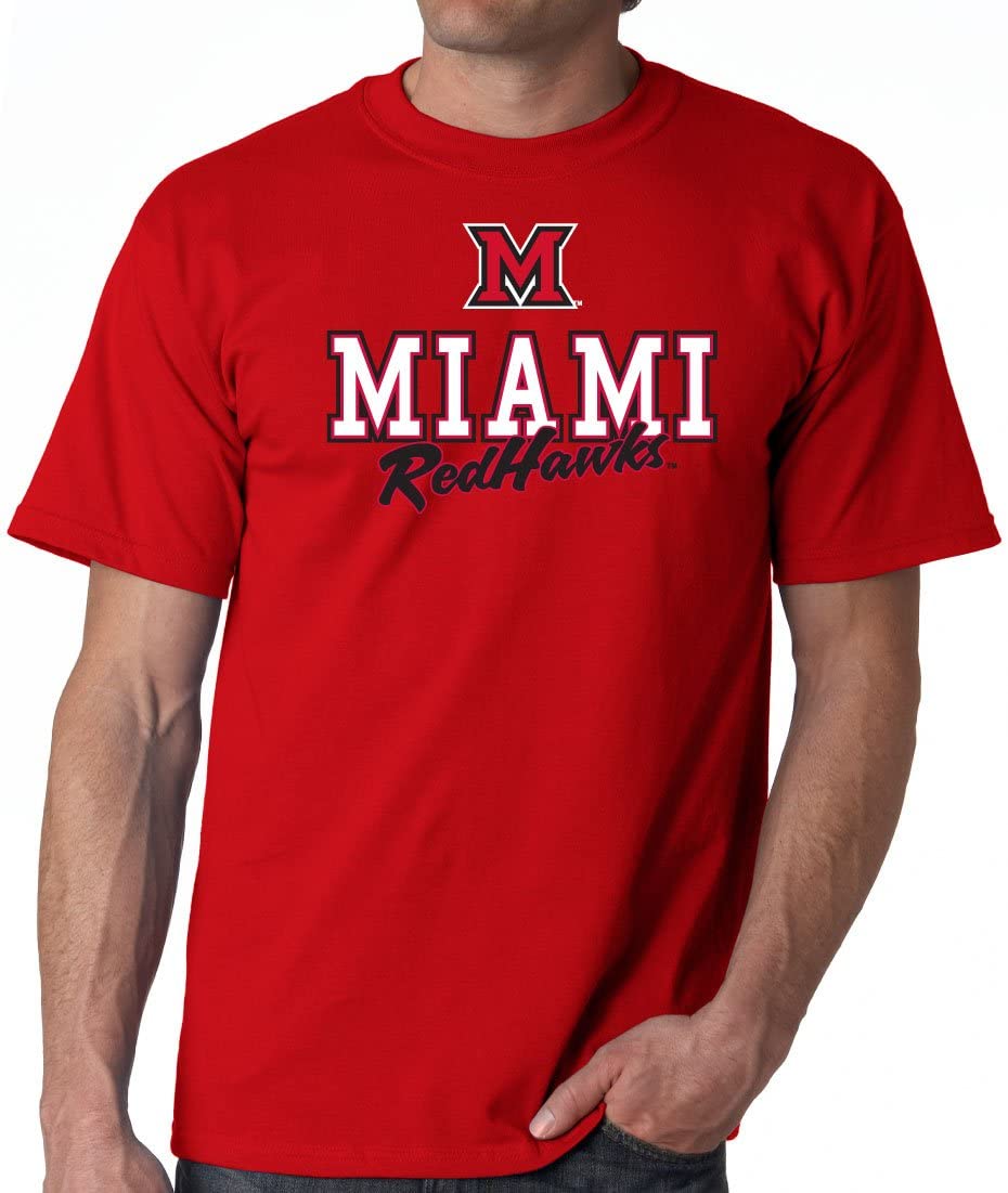 J2 Sport Miami University Redhawks NCAA Campus Script Unisex T-Shirt