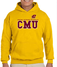 Load image into Gallery viewer, J2 Sport Central Michigan University Chippewas NCAA College Bold Adult Hooded Unisex Sweatshirt
