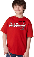 Load image into Gallery viewer, Miami University Redhawks NCAA Machine Script Youth T-Shirt
