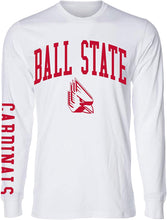 Load image into Gallery viewer, Ball State University Cardinals NCAA Jumbo Arch Unisex Long Sleeve T-Shirts
