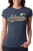 Load image into Gallery viewer, J2 Sport University of Akron Zips NCAA Old School Women&#39;s T-Shirt
