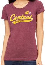Load image into Gallery viewer, Central Michigan University Chippewas NCAA Old School Sport Tail Junior T-Shirt
