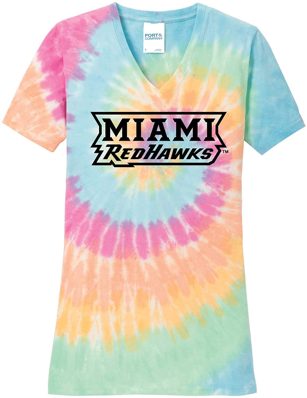 J2 Sport MIO Miami University Redhawks NCAA Tie Dye T-Shirt