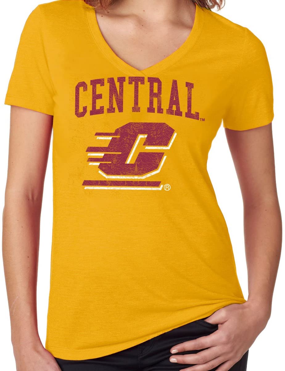 J2 Sport Central Michigan University Chippewas NCAA Jumbo Bleach Junior T-Shirt