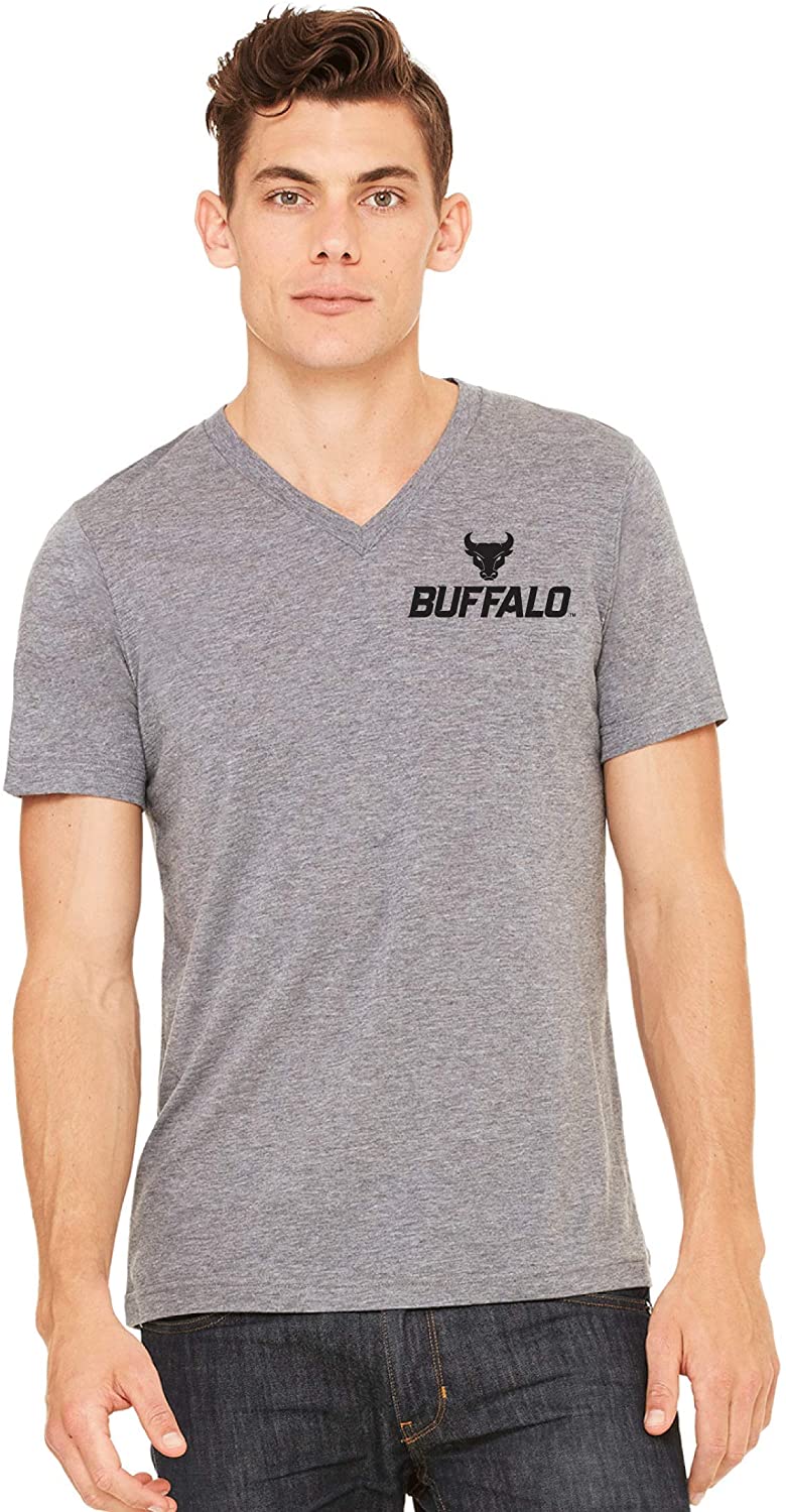 Buffalo Bulls NCAA Unisex Triblend Short-Sleeve V-Neck T-Shirt