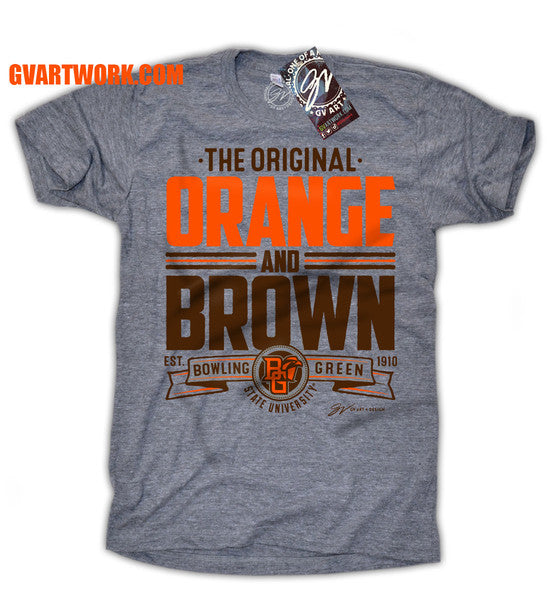 Bowling Green State University Falcons The Original Orange and Brown Unisex Tee