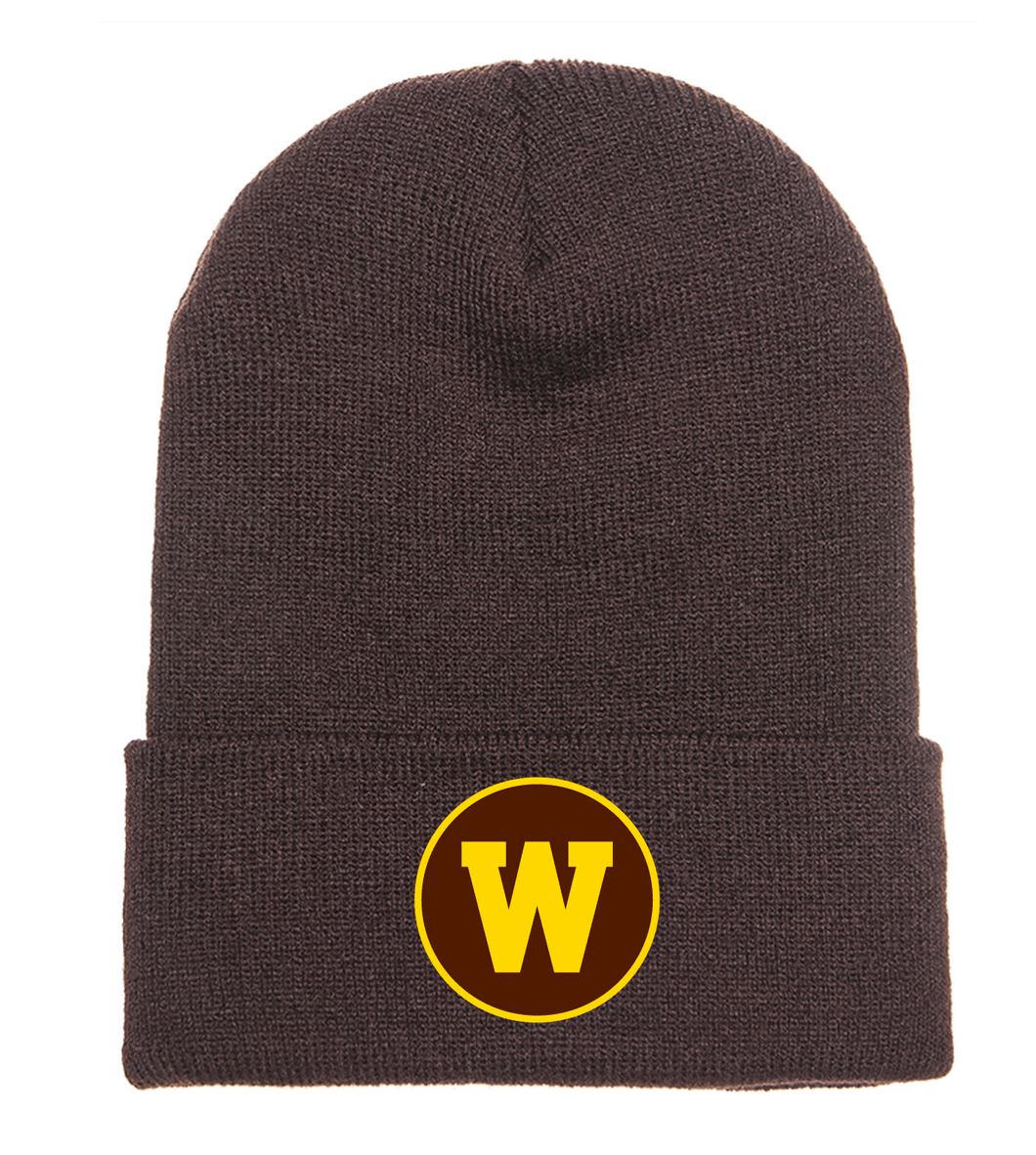 Western Michigan University Adult Knit Beanie with Patch