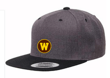 Load image into Gallery viewer, Western Michigan University Structured Flat Visor Classic Two-Tone Snapback Hat with Patch
