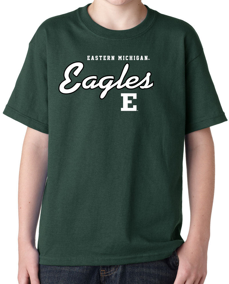 Eastern Michigan University Eagles NCAA Machine Script Youth T-Shirt