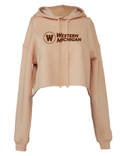 Load image into Gallery viewer, Western Michigan University Broncos NCAA Women&#39;s Cropped Hooded Sweatshirt
